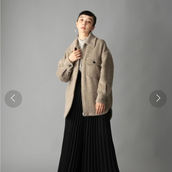 Hare Brown Patch Pocket Oversized Shaggy Teddy Shacket - Picture 2 of 10